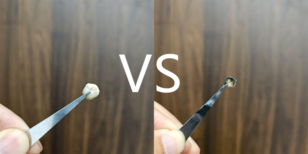 Molten Droplet Behavior Comparison