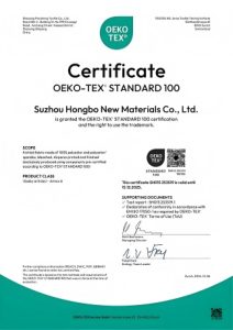 OEKO-TEX Standard 100 Compliance Certificate